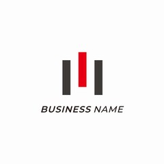 logo design vector rectangle and letter m