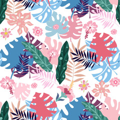 Tropical leaves pattern 2