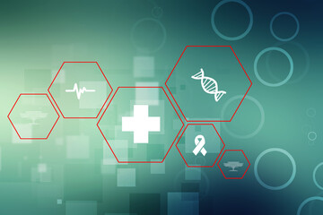 2D illustration medical structure background