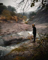 Obraz premium boy and river