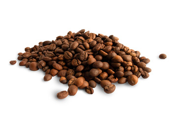 isolate of coffee beans with shadows