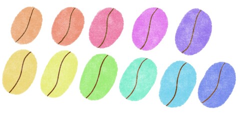 Colorful of the coffee beans