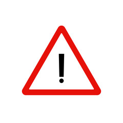 warning triangle sign vector illustration on white background