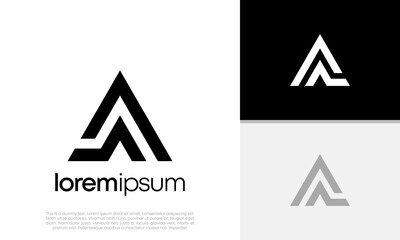 Innovative high tech logo template. Template label for blockchain technology. Technology Logo. Initials A logo design.