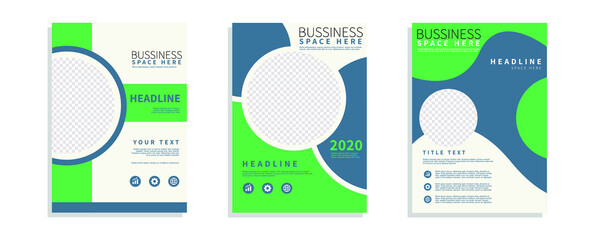 vecteezy modern orange and blue business flyer