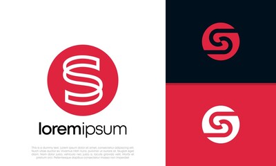  Initials S logo design. Innovative high tech logo template. Template label for blockchain technology. Technology Logo.
