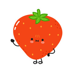 sweet, fresh, healthy, strawberry, natural, red, berry, nature, harvest, strawberries, drawing, juicy, one, cheerful, simple, adorable, emoji, flat, art, hand, expression, emotion, concept, smile, hap
