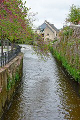 Fototapeta na wymiar Quimper, France - may 16 2021 : picturesque city centre