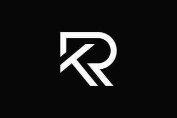 RT logo letter design on luxury background. TR logo monogram initials letter concept. RT icon logo design. TR elegant and Professional letter icon design on black background. R T TR RT