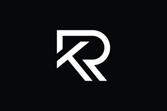 RT logo letter design on luxury background. TR logo monogram initials letter concept. RT icon logo design. TR elegant and Professional letter icon design on black background. R T TR RT