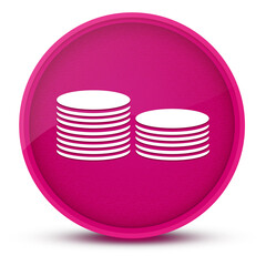 Coins money luxurious glossy pink round button abstract