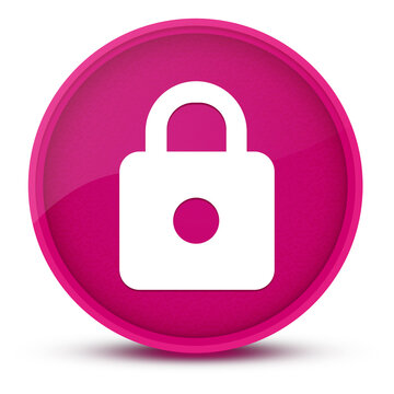 https luxurious glossy pink round button abstract
