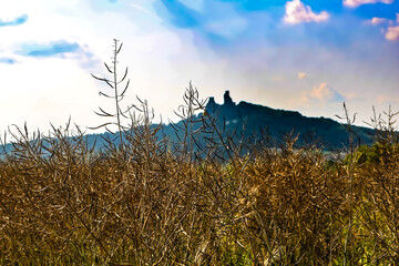 The castle Trosky in Czech paradise. Amazing travel place for relax.