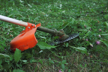 gardening tools on the grass