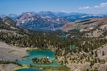 View from Duck Pass in Sierra Nevada mountains