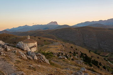 Castle of Rocca Calascio. In the province of L'Aquila, in Abruzzo. Set of the film the name of the rose