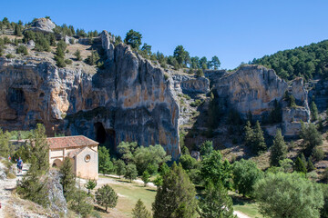 Fototapeta na wymiar Cañón de Ríos Lobos, Soria, Castilla y León. 