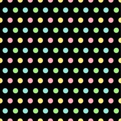 Colorful Polka Dot seamless pattern. Vector background.