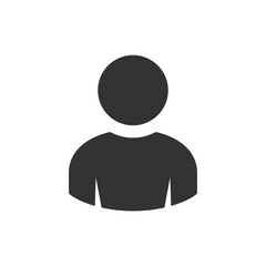 User icon vector, person symbol isolated, profile silhouette pictogram or avatar, login or my account icon