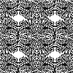 Stylish doodle seamless pattern with splash pattern black on white background. Abstract wallpaper, fabric.