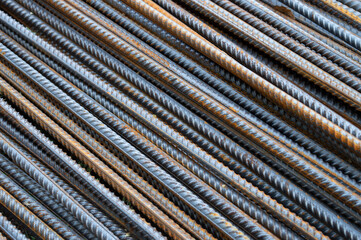 steel rebar close-up