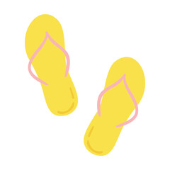 Isolated vector illustration of flip-flops for decoration
