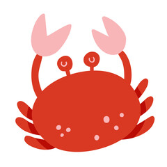 Isolated vector illustration of a crab for decoration