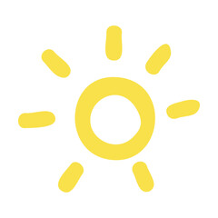 Isolated vector illustration of a sun for decoration
