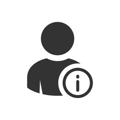 Personal information icon. User information icon. Person info, employee data, account details