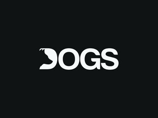 Dog logo design. negative space. D logo. modern, creative, minimalist