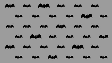 Bat Pattern on Gray Background