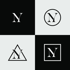 N and Y letter logo design - obrazy, fototapety, plakaty