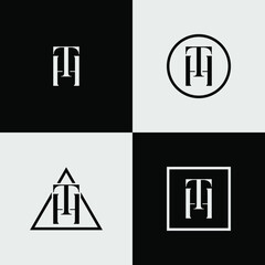 T and Hletter logo design