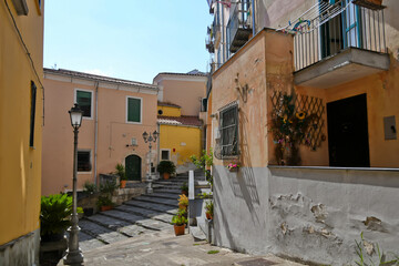 A street in the historic center of Salerno, Italy.	