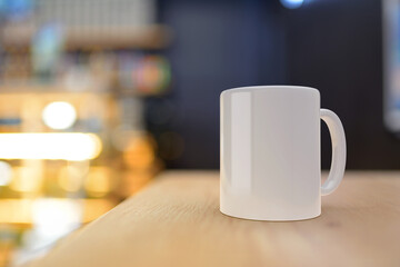 Coffee cup mock up for sublimation printing. 3d rendering.