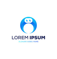 Obraz premium Cute robot logo design vector