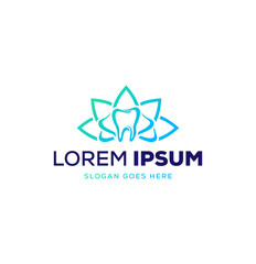 Natural dentistry center dental logo design vector