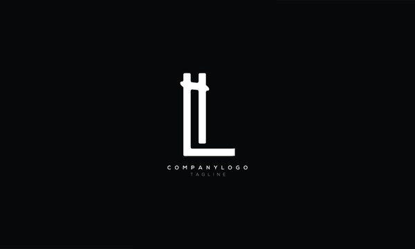 HL LH H AND L Abstract initial monogram letter alphabet logo design