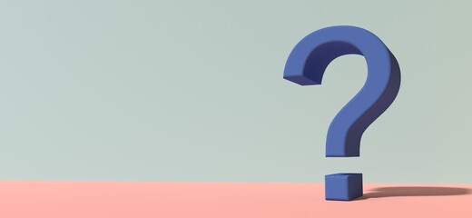 Question mark - 3D render