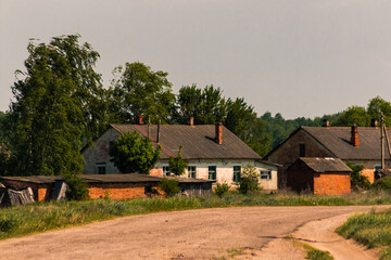 old buildings on a rural street
