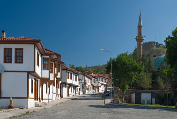 Historical houses and Ali Bey Mosque , Cankiri, Turkey