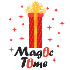 Merry christmas card with gift boxes. Pile of winter holidays gift boxes, christmas balls