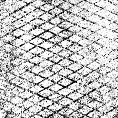 Grunge overlay crossed stripes texture. Distress texture of spots, stains, ink, dots, scratches. Design element for pattern, grungy effect, template and background. Monochrome vector illustration