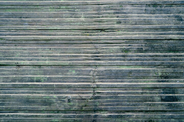 Thin horizontal wooden planks. Close-up