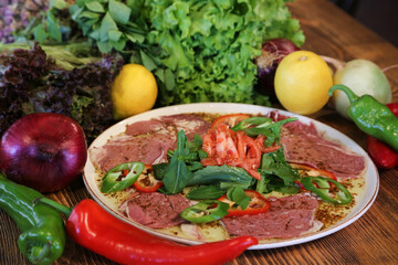 ready to serve salads and food prepared from delicious vegatables