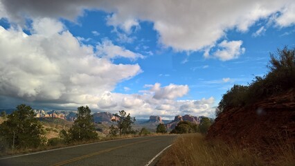The scenic view of the natural scenery of Sedona, Arizona.  A spectacular tourist destination.