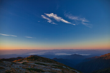 mt.iide trekking in autumn, 　秋の快晴の飯豊山登山