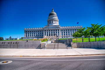 Fototapeta na wymiar Salt Lake City capitol building on a sunny day, Utah.