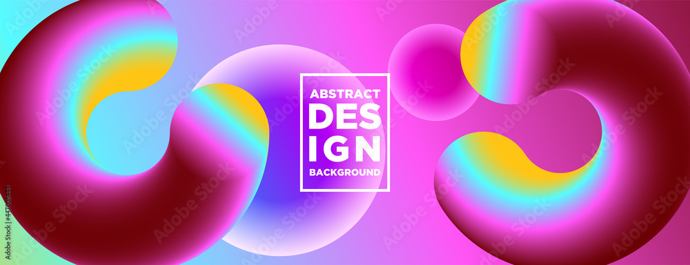 Poster luxurious and elegant abstract geometric template with colorful gradients. abstract background desig