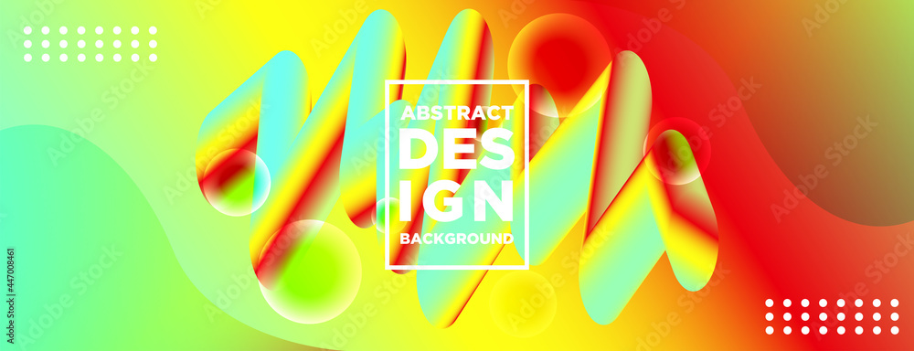 Poster luxurious and elegant abstract geometric template with colorful gradients. abstract background desig